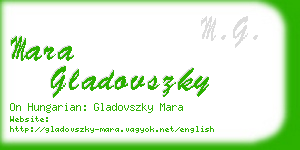 mara gladovszky business card
